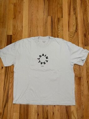 AllSaints XL White Logo Graphic T-Shirt Men’s Oversized Tee All Saints